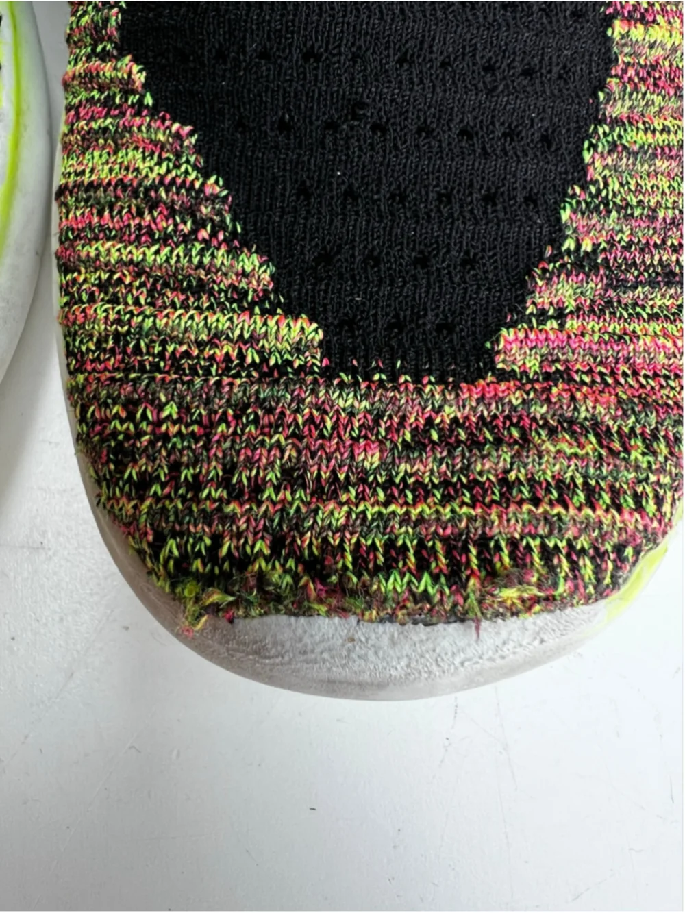 Nike Free RN Flyknit Shoes Womens 9.5 Yellow Multicolor Running Lace Up - Picture 12 of 13